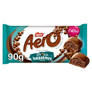 Aero Barre de partage au chocolat au lait et noisettes 90g