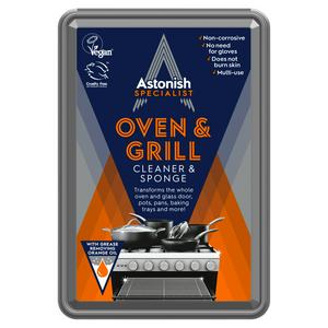 Astonish Anti Bacterial Oven Grill Cleaner & Sponge 250g - British product