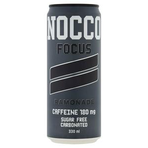 Nocco Focus Ramonade energy drink 330ml, imported from the UK