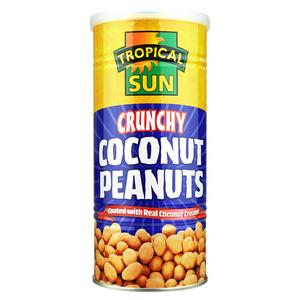 Tropical Sun Crunchy Coconut Peanuts British Snacks 330g