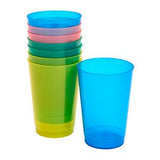 Sainsbury's Home reusable bright plastic cups 8 pack (British brand)