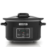 Crockpot 4.7L slow cooker black hinged lid - British product