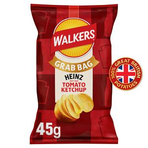 Sainsburys Walkers Heinz Tomato Ketchup Grab Bag Crisps 45g- Buy online at McGrocer