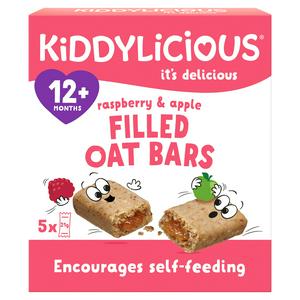 Kiddylicious Raspberry Apple Oat Bars 5 x 21g, UK version