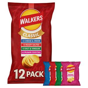 Sainsburys Walkers Classic Vielfalt Multipack Chips 12x25g Kartoffelchips-Jetzt online bei McGrocer kaufen