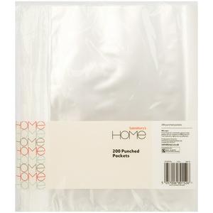 Sainsburys Home punch pockets 200 pack (British brand)