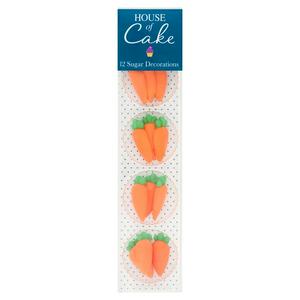 House of Cake carrot sugar decorations 25g, UK version
