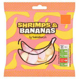 Sainsbury's Shrimps Bananas Fruit Flavour Foam Sweets 70g (British brand)