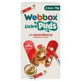 Webbox Lick-e-Puds Strawberry Cat Treat 5 x 15g (British brand)