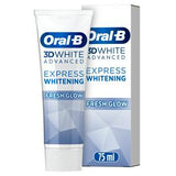 Oral-B 3D White toothpaste Fresh Glow 75ml, imported from the UK