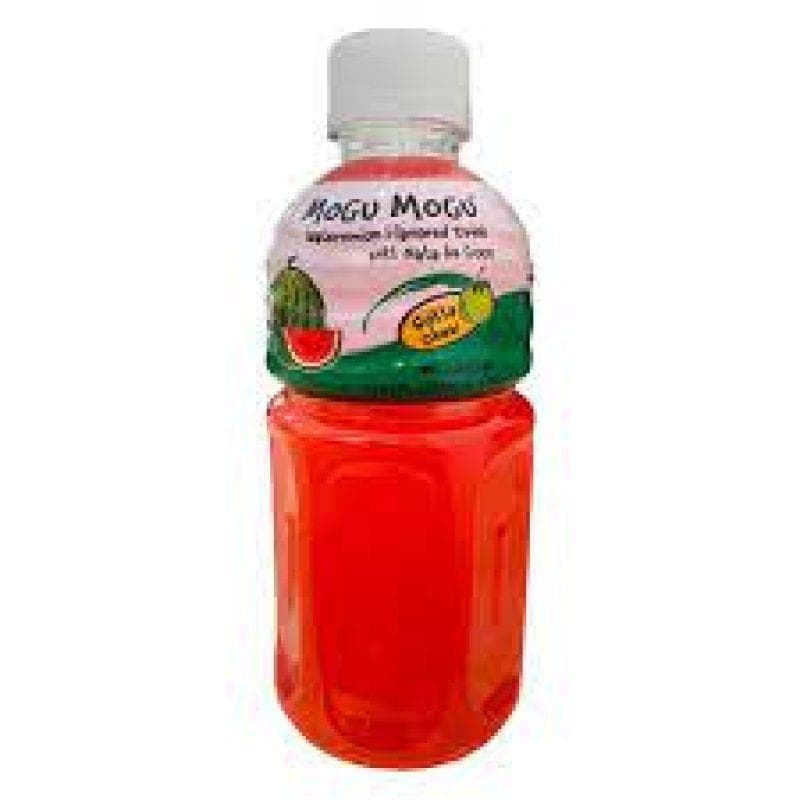 Mogu Mogu Watermelon Flavored Drink with Nata De Coco Multipack (Pack of 6)