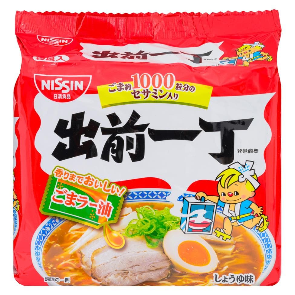 Nissin Sesame Oil Flavour Instant Noodles Multipack (JPN Version) (Pack of 5) 出前一丁 日本版麻油味即食湯麵 (5包裝)