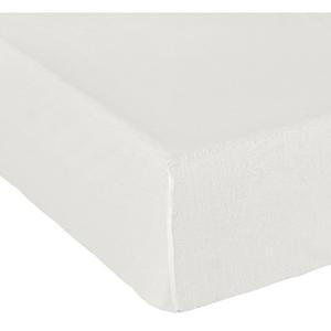 Sainsburys Habitat Cotton Rich Fitted Sheet Cream King Bed Sheet- Buy online at McGrocer