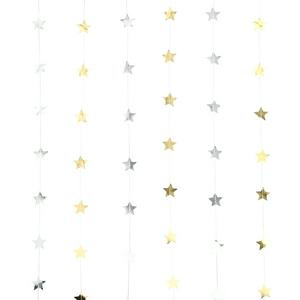Sainsburys Sainsbury's Home Star Tassel Backdrop Kit Silver Gold 12 Pack- Buy online at McGrocer