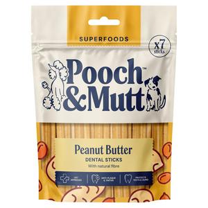 Sainsburys Pooch & Mutt Peanut Butter Dental Sticks Dog Treats 251g- Buy online at McGrocer