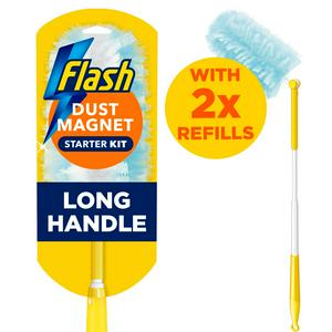 Sainsburys Flash Dust Magnet Duster Starter Kit With 2 Refills Handle- Buy online at McGrocer