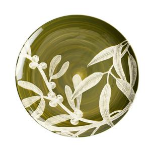 Habitat Floral Stoneware Dinner Plate Green, UK version