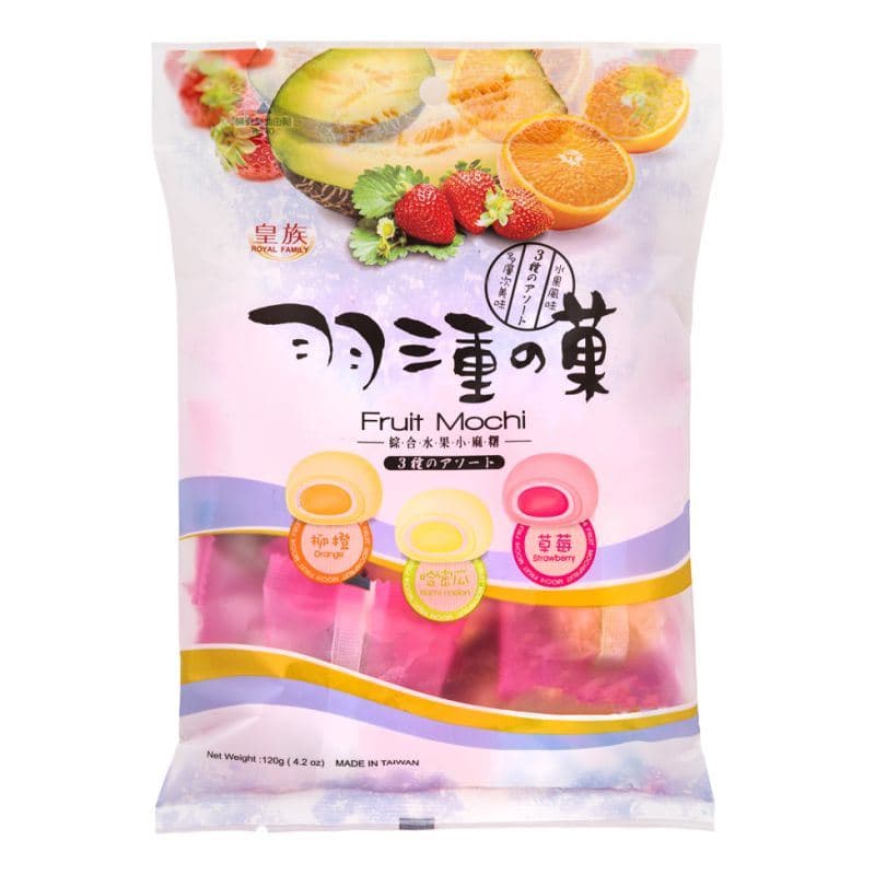 Royal Family Fruit Mochi (Orange, Melon & Strawberry) 皇族 羽三重綜合水果小麻糬 (柳橙，哈密瓜，草莓味)