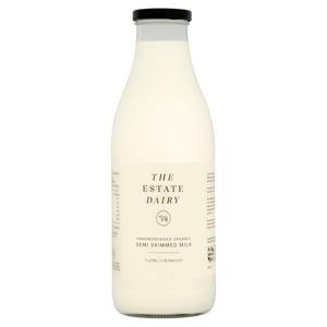 The Estate Dairy Lait demi-écrémé bio non homogénéisé 1 L