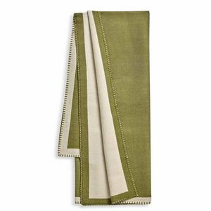 Habitat Green Blanket Stitch Throw 125x150cm, UK version