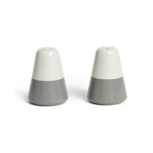 Habitat grey speckle salt pepper shakers, imported from the UK