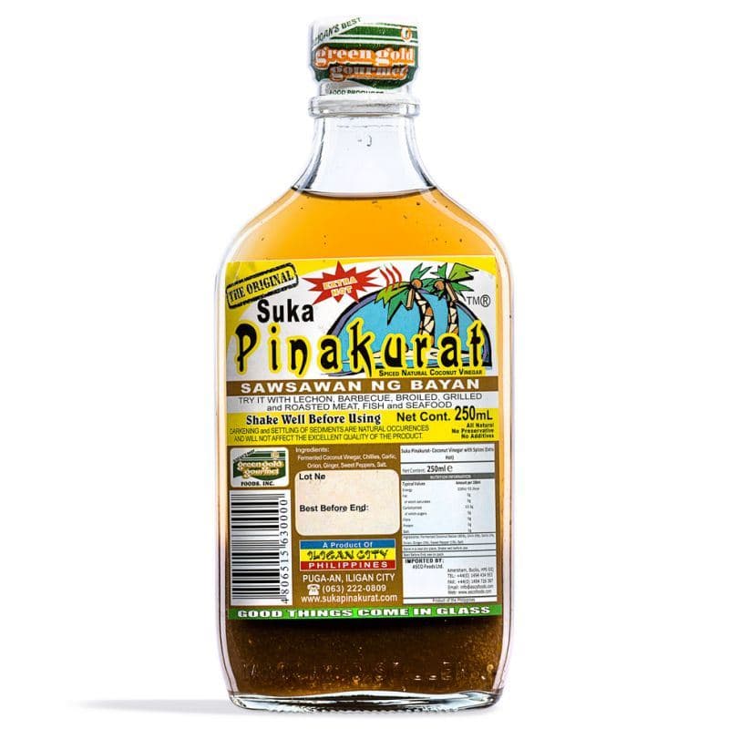 Green Gold Gourmet Suka Pinakurat Spiced Natural Coconut Vinegar (Extra Hot)