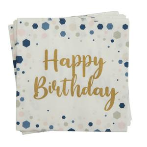 Sainsburys Habitat Happy Birthday Confetti Napkins Pack of 10 Party Napkins- Buy online at McGrocer