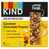 KIND Caramel Chocolate Peanut Bars 3 x 30g, UK version