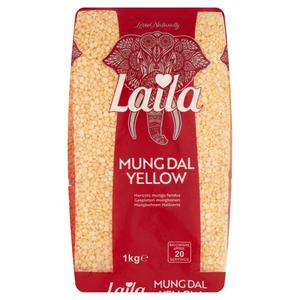 Laila Mung Dal Yellow split beans 1kg bag, UK version