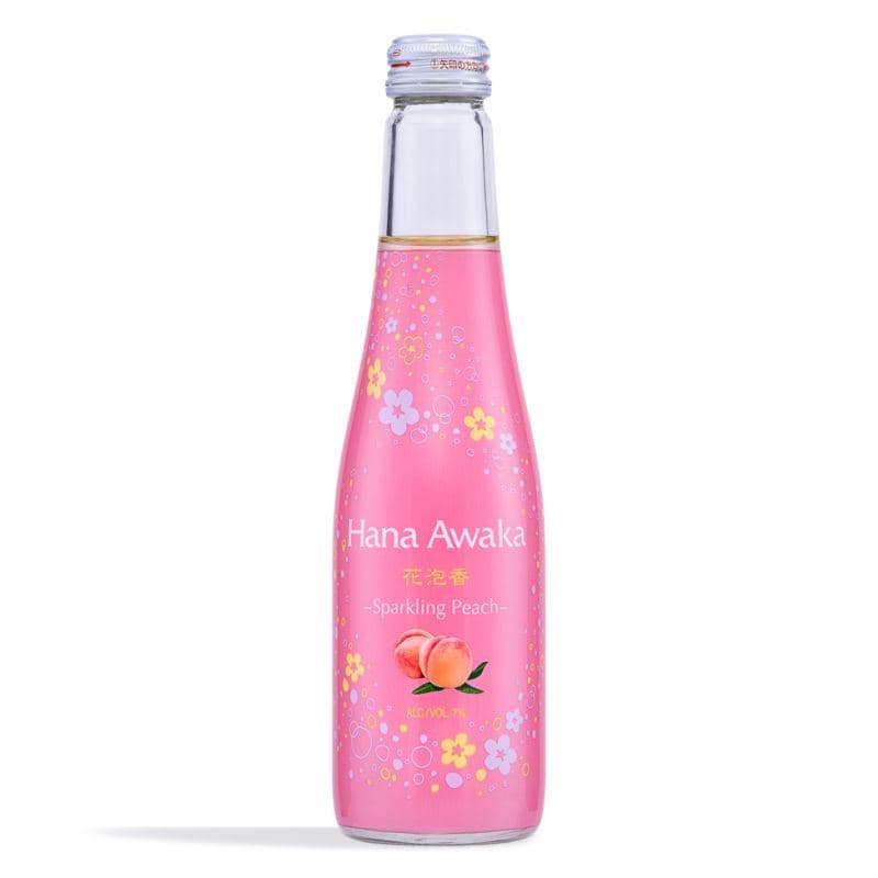 Ozeki Hana Awaka Peach Flavoured Sparkling Sake (ABV 7%)