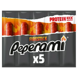 Peperami Firestick krydret salami 5x20g, importert fra Storbritannia