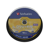 Verbatim DVD+RW discs spindle pack 10pk (British brand)