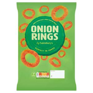 Sainsbury's Onion Rings Maize Snacks 125g, imported from the UK
