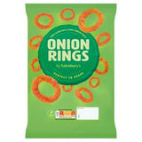 Sainsbury's Onion Rings Maize Snacks 125g, imported from the UK