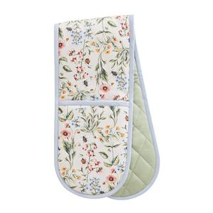 Sainsbury's bee floral double oven gloves cotton (British brand)