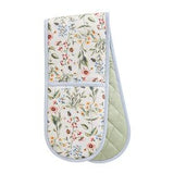 Sainsbury's bee floral double oven gloves cotton (British brand)