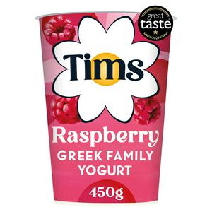 Yogur vivo biológico de frambuesa estilo griego Tim's Dairy 450 g