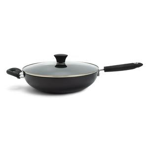 Habitat Aluminium stirfry pan Black 30cm with lid, UK version