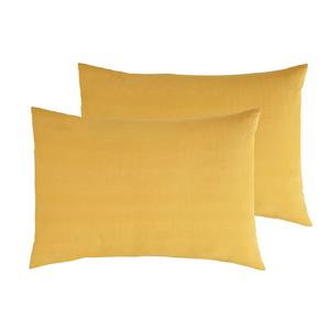 Habitat cotton rich pillowcase pair mustard L75 x W50cm, UK version