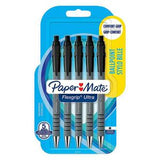 Paper Mate Flexgrip Ultra Black pen set 5pc, imported from the UK