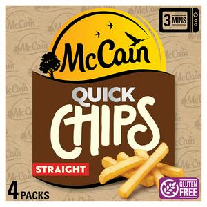 McCain Quick Chips Straight 4x100g, imported from the UK
