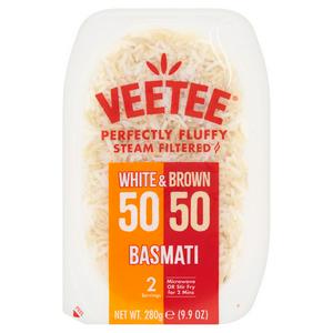 Veetee White Brown Basmati Rice 280g (British brand)