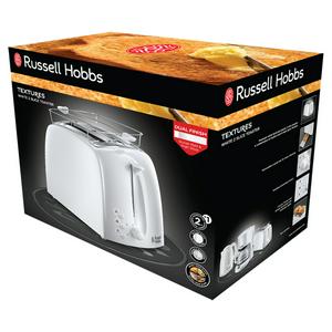 Russell Hobbs Textures white toaster, imported from the UK
