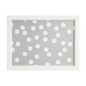 Habitat Grey Spot Lap Tray Fabric Cushion L44cm W33cm, UK version