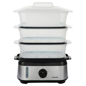 Cookworks 3 Tier Stainless Steel Electric Steamer - British product