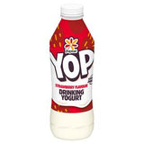 Yop strawberry flavour drinking yoghurt bottle 825g (British brand)