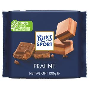 Ritter Sport Praline milk chocolate bar 100g - British product
