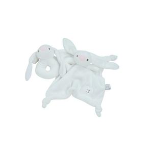 Chad Valley White Comforter Rattle Set 21cm - British product