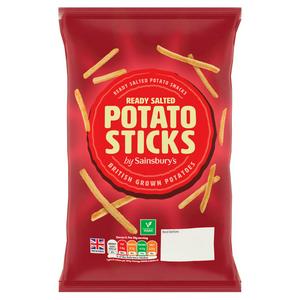 Sainsbury's Ready Salted Potato Sticks 150g (British brand)