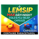 Lemsip Max Day & Night Capsules x8, imported from the UK